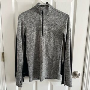 Set of 2, Nike Lab / Nike Running Heather Gray and Black Half-Zip Top XS
